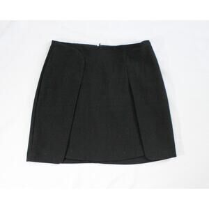 Banana Republic Black Wool Blend Mini Skirt Size 2 Vintage Y2K 90s Panelled